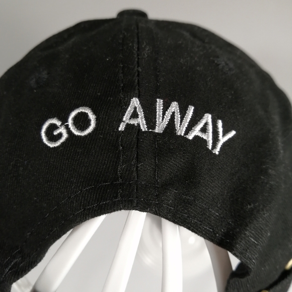 Go Away Black Dad Hat NWOT - Picture 2 of 8
